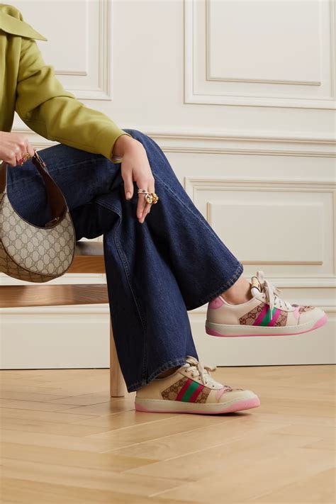 gucci screener sneakers women's|sneakers gucci crisscrossed.